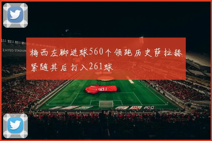 梅西左脚进球560个领跑历史萨拉赫紧随其后打入261球